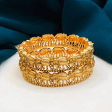 Traditional Antique Gold Bangles Set for Women