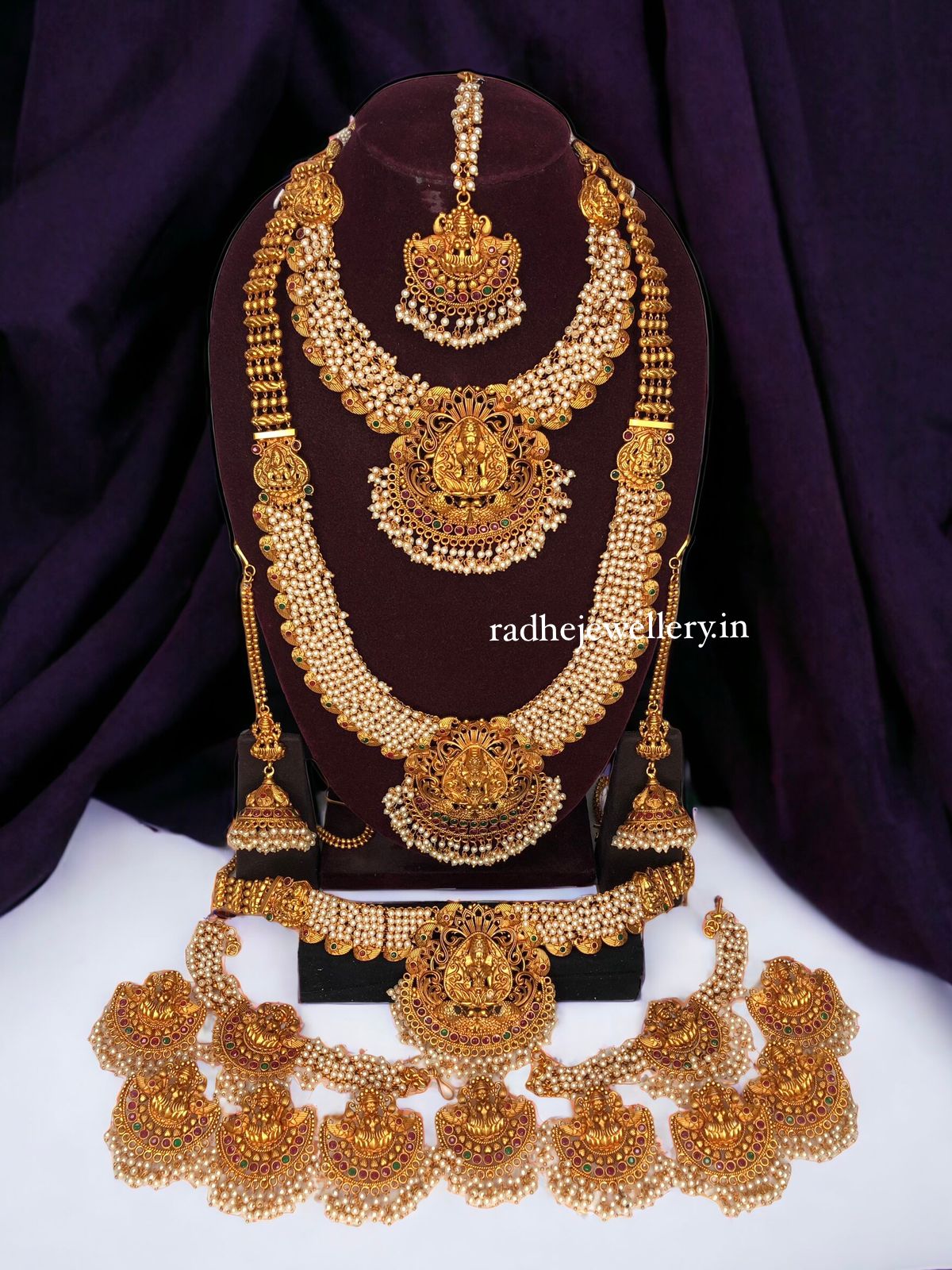 South Indian Bridal Women Necklace Set /Gold Plated Bridal Jewellery