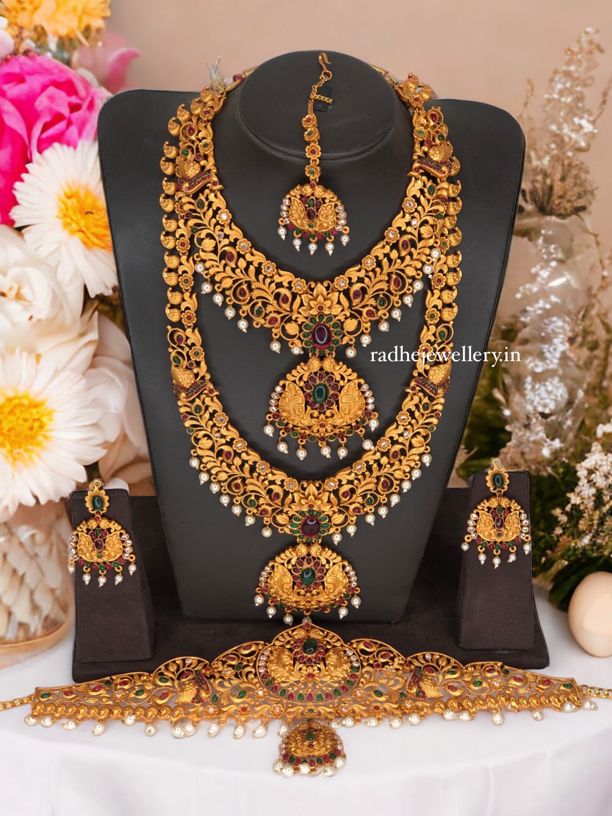 Maharani jewellery set / Semi Bridal Jewellery / Bridal jewellery set