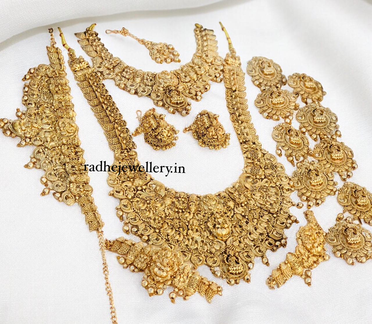 South Indian Bridal Wedding Set. High Quality Brass. A Premium Quality Jewellery Set For The Indian Bride Dulhan