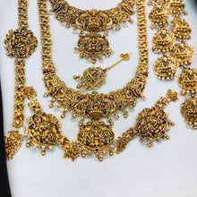 Beautiful Laxmi Design Matte Gold Polish Temple Design Temple Jewellery Wedding wear Dulhan Set (Copy)