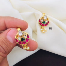 Jadau Stones Half Moon Bugadi Ear Cuffs