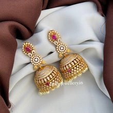 Stunning CZ Matt Bridal Jhumkas