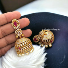Stunning CZ Matt Bridal Jhumkas