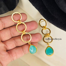 Beautiful Brass Gold Earring Gemstone Statements,Indian Earrings