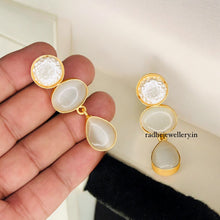 Beautiful Brass Gold Earring Gemstone Statements,Indian Earrings