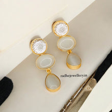 Beautiful Brass Gold Earring Gemstone Statements,Indian Earrings