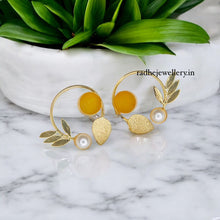 Beautiful Brass Gold Earring Gemstone Statements,Indian Earrings