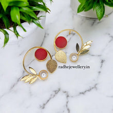 Beautiful Brass Gold Earring Gemstone Statements,Indian Earrings