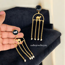 Beautiful Brass Gold Earring Gemstone Statements,Indian Earrings