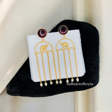 Beautiful Brass Gold Earring Gemstone Statements,Indian Earrings