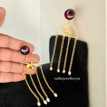 Beautiful Brass Gold Earring Gemstone Statements,Indian Earrings