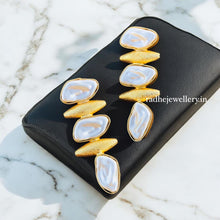 Beautiful Brass Gold Earring Gemstone Statements,Indian Earrings