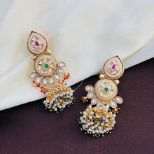 kundan mint jhumki earrings with kundan jhumki, kundan Earrings,golden polish jhumki,Bridal Earrings,Engagement Earrings