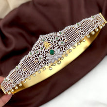 AD Stones Studded Beautiful Floral Designer Hip Belt With Pearls, 2 Choices of Stones