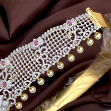 AD Stones Studded Beautiful Floral Designer Hip Belt With Pearls, 2 Choices of Stones