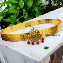 Gold Plated Waist Belt With AD Stones Ram darbar Pendant