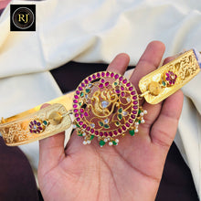 Gold Plated Waist Belt With AD Stones peacock Pendant