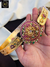 Gold Plated Waist Belt With AD Stones peacock Pendant