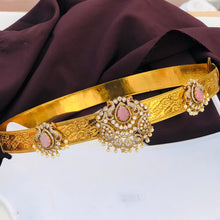 Gold Plated Waist Belt With AD Stones peacock Pendant