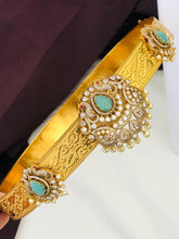 Gold Plated Waist Belt With AD Stones peacock Pendant