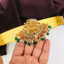 Gold Plated Waist Belt With AD Stones peacock Pendant