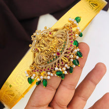 Gold Plated Waist Belt With AD Stones peacock Pendant