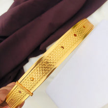 Gold Brass Plain hip belt for women saree Adjustable Indian waist belt [SIZE -38 TO 46 ] adjustable