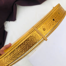 Gold Brass Plain hip belt for women saree Adjustable Indian waist belt [SIZE -38 TO 46 ] adjustable