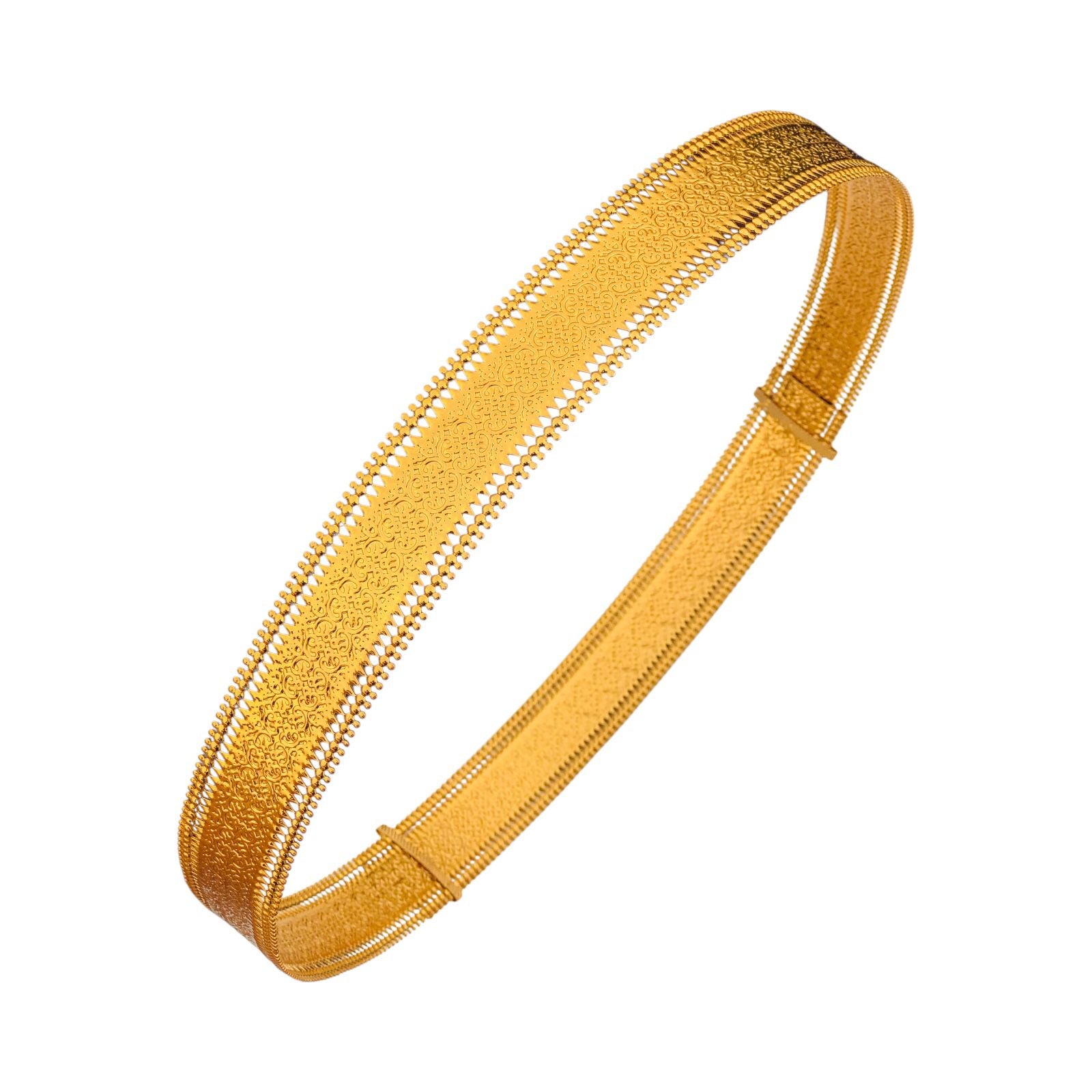 Gold Brass Plain hip belt for women saree Adjustable Indian waist belt [SIZE -38 TO 46 ] adjustable (Copy)