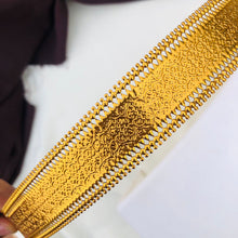 Gold Brass Plain hip belt for women saree Adjustable Indian waist belt [SIZE -38 TO 46 ] adjustable