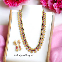 Beautiful Ruby & AD Stone Ram Parivar Necklace Haram Set