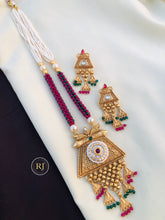 Long Haram rajwadi Jewellery Set, All Brass, Premium Quality