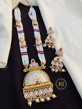 Multicolor Gold Plated Jadau Kundan Necklace Set