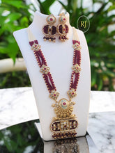 Multicolor Gold Plated Jadau Kundan Necklace Set