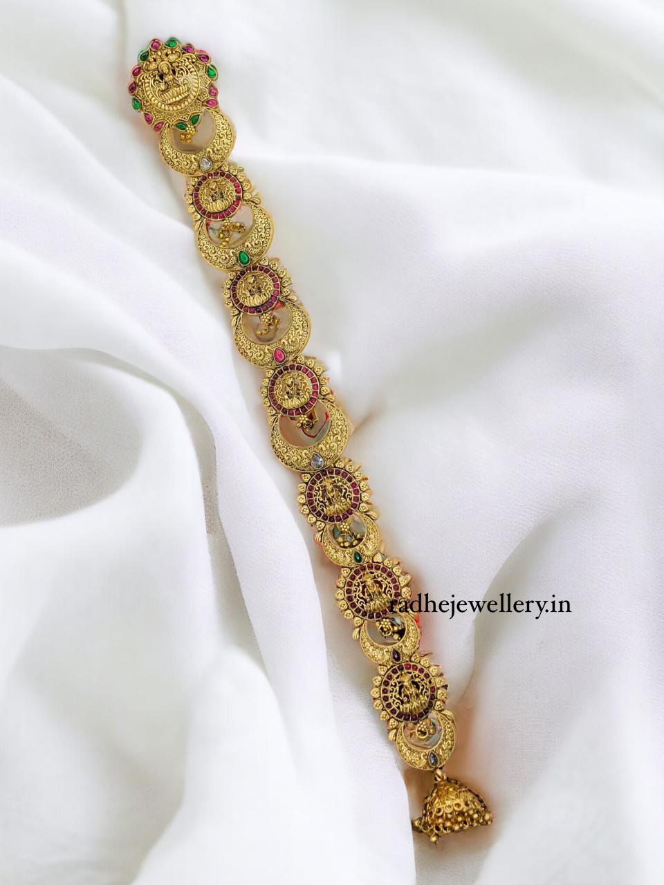 Temple Nagas Hair Jadanagam Kemp Guttapusalu Jada Billai Choti Bridal Jewellery