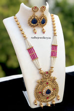 Tribal Long Haram Rajwadi Jewellery Set, All Brass, Premium Quality, 2 Colors