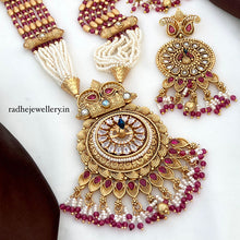 Tribal Long Haram Rajwadi Jewellery Set, All Brass, Premium Quality, 2 Colors