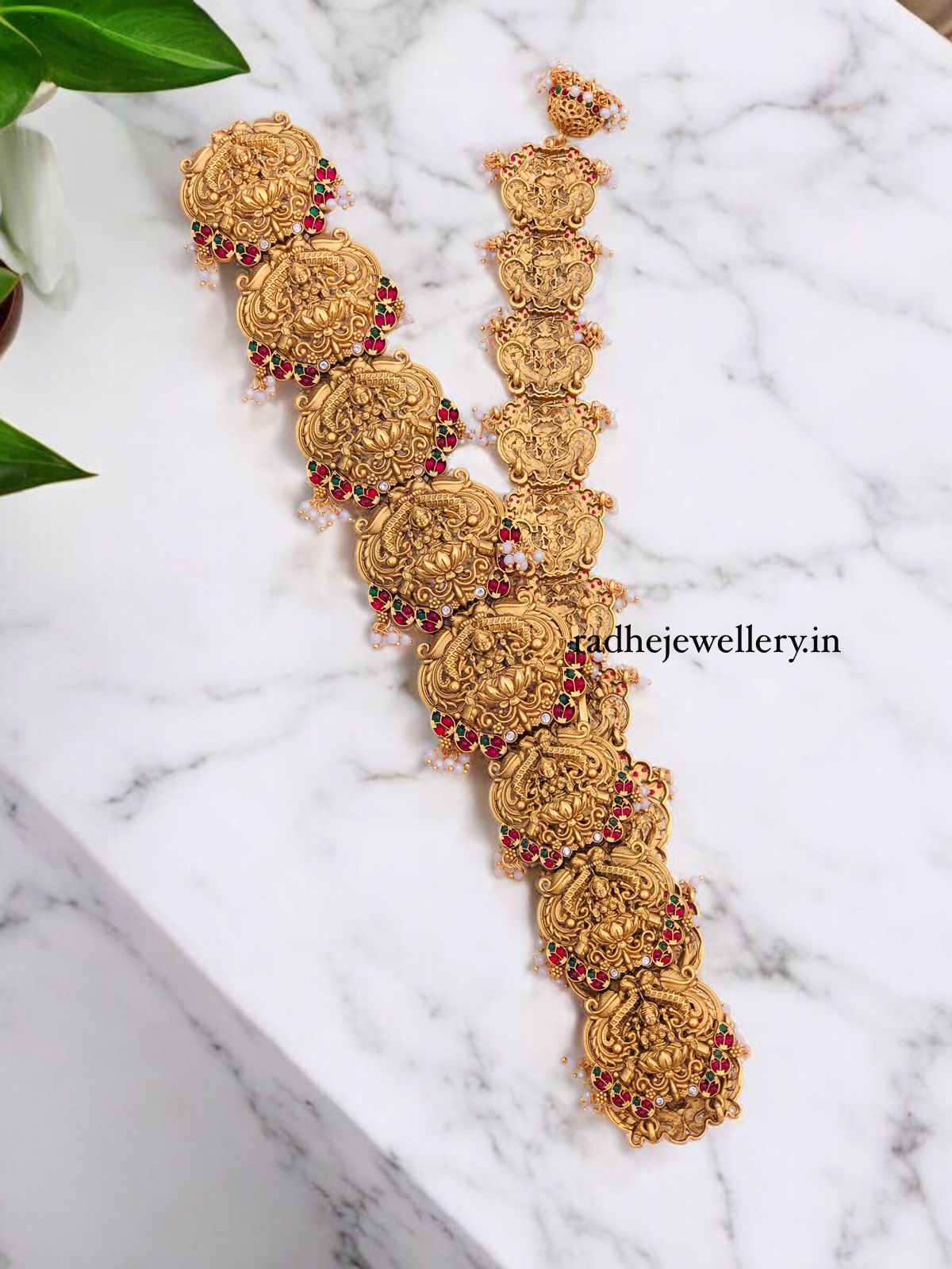 Temple Nagas Hair Jadanagam Kemp Guttapusalu Jada Billai Choti Bridal Jewellery