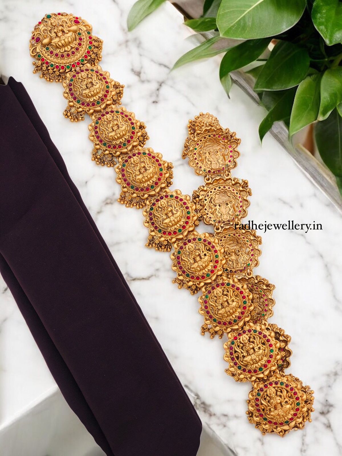 Temple Nagas Hair Jadanagam Kemp Guttapusalu Jada Billai Choti Bridal Jewellery