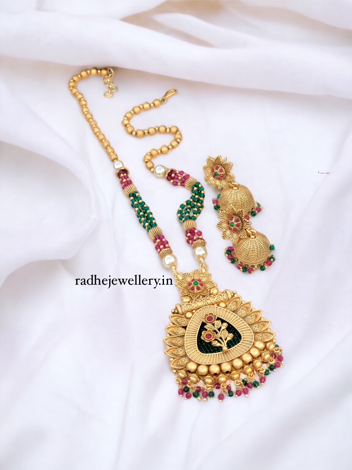 Tribal Long Haram Rajwadi Jewellery Set, All Brass, Premium Quality