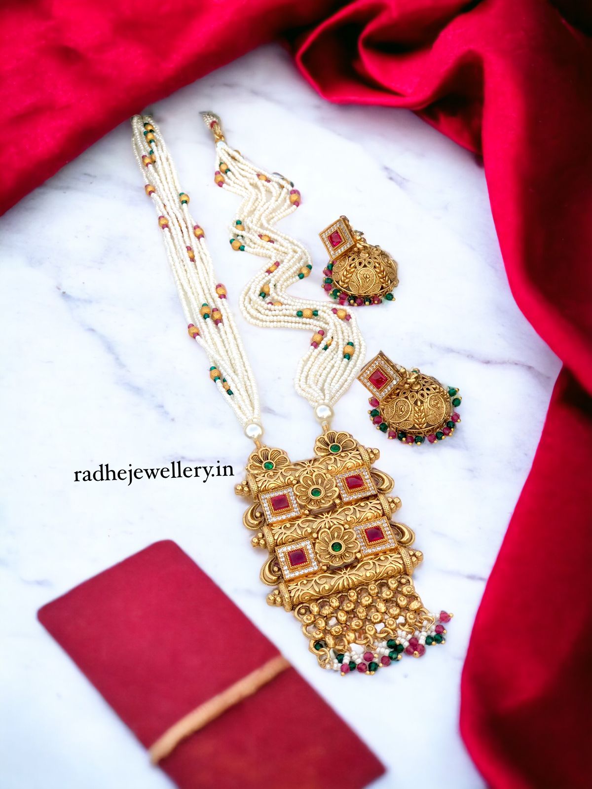 Tribal Long Haram Rajwadi Jewellery Set, All Brass, Premium Quality