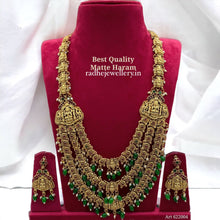 3 layered Lakshmi long haram with earrings