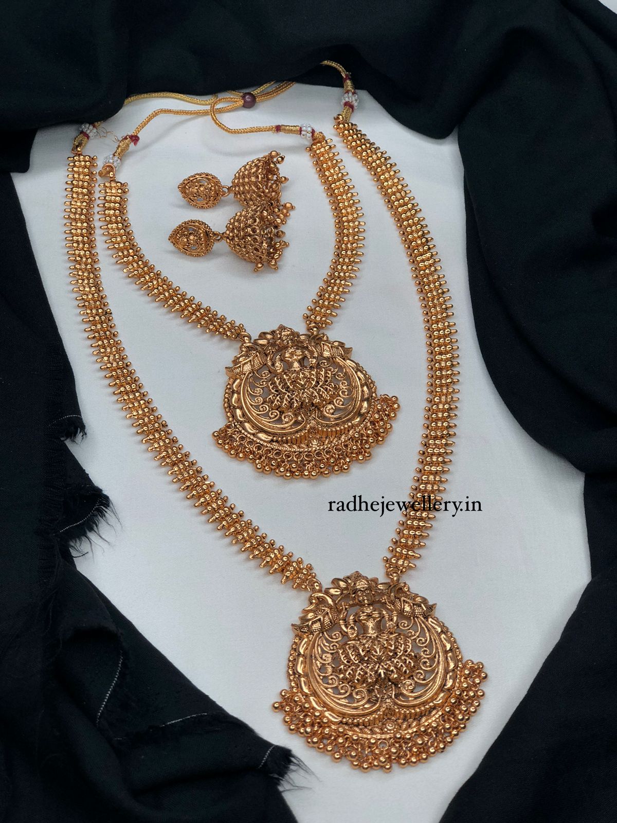 Beautiful Temple jewellery |  Matte Finish Combo Necklace Set