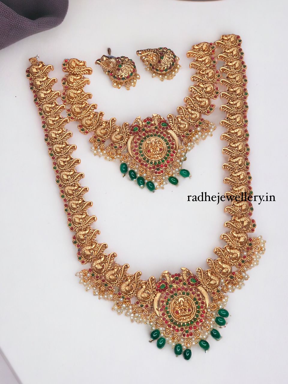 Beautiful Temple jewellery |  Matte Finish Combo Necklace Set