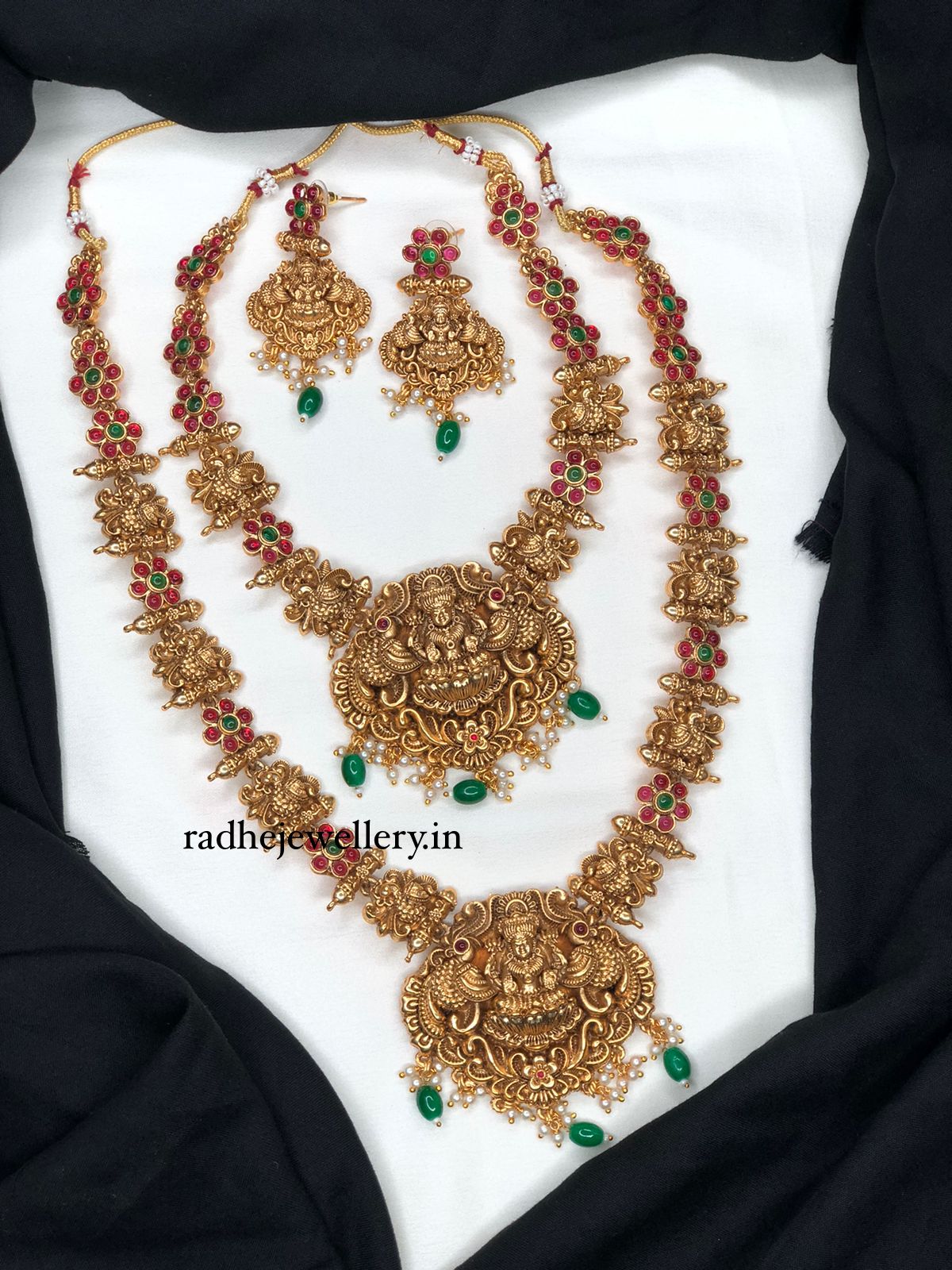 Beautiful Temple jewellery |  Matte Finish Combo Necklace Set