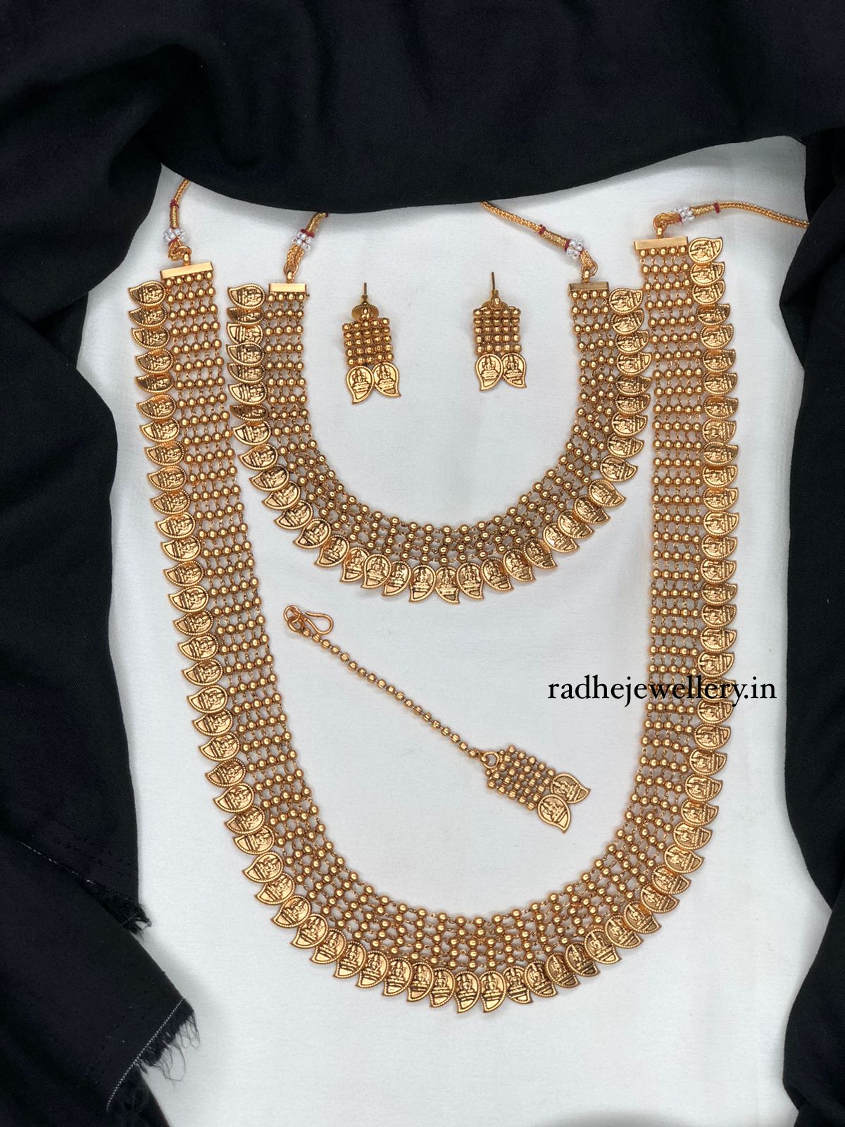 Beautiful Temple jewellery |  Matte Finish Combo Necklace Set