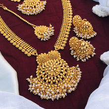 gold Finish Beautiful combo Necklace Set for Women, Gold Plated, Indian Jewelry Set