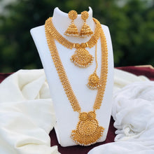 gold Finish Beautiful combo Necklace Set for Women, Gold Plated, Indian Jewelry Set
