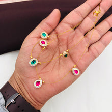 AD Stones Pendant Invisible Necklace